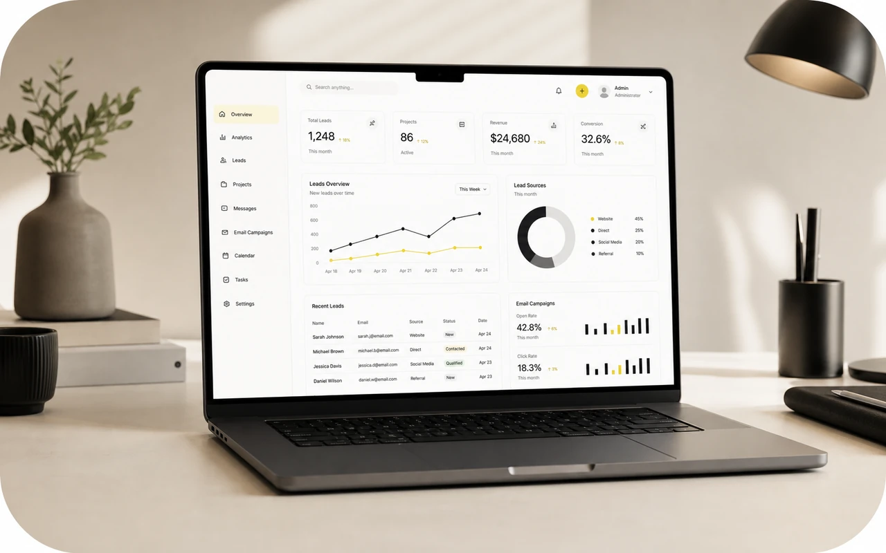 Custom web dashboard quote path